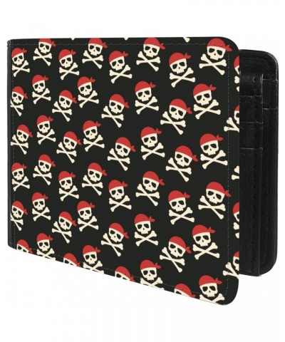 Unique Desige Pattern - Pirate Skull Pattern, Slim Front Pocket Wallet Billfold RFID Blocking $11.05 Wallets