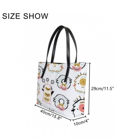 Fashionable women's handbag tote bag, Cute Monsters Charactersprinted shoulder bag is light and durable $18.86 Shoulder Bags