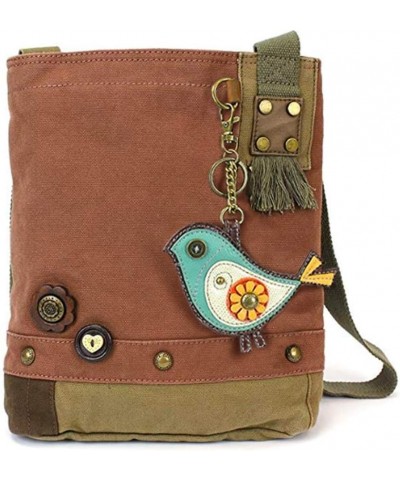 Patch Cross-Body Women Handbag Mauve Green Bird- Mauve $27.14 Crossbody Bags