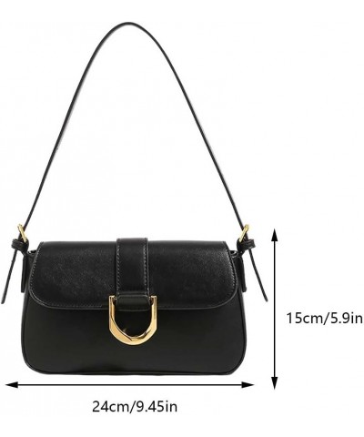 Fashion Handbag PU Leather Casual Shoulder Purse Adjustable Strap Shopping Dating Bag Everyday Bag for Women and Girls Black ...