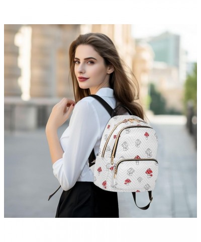 Travel Backpack Purse for Women Fashion Anti-theft Work Casual Mushroom Pattern 1 Daypack Shoulder Bag Medium Size Medium $20...