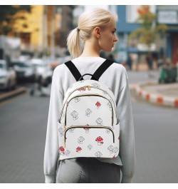 Travel Backpack Purse for Women Fashion Anti-theft Work Casual Mushroom Pattern 1 Daypack Shoulder Bag Medium Size Medium $20...