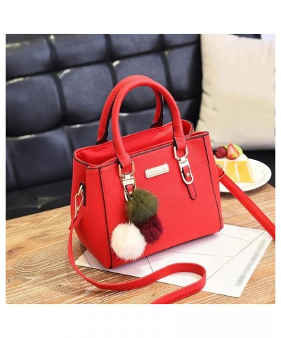 Messenger Bag Large Capacity Handbag Fashion Womens Bag Leather Handmade (Dark Gray, One Size) Red One Size $14.29 Shoulder Bags