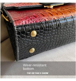 New Luxury Handbag For Women Crocodile Pattern Leather Shoulder Crossbody Bags Trend Designer Tote Bag Brown $16.04 Crossbody...