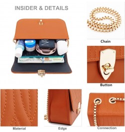 Mini Shoulder Bag for Women PU Leather Small Bags for Women Little Tote Bag Women Purses Brown $7.47 Shoulder Bags