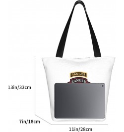 US Army Retro 2nd Ranger Battalion Women'S Casual One Shoulder Carry Shopping Bag Large Capacity Working Storage Handbag $14....