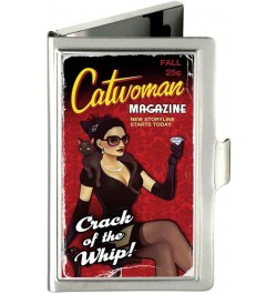 Business Card Holder - HARLEY QUINN/Night and Day Comic Book Character Blocks - Small Catwoman-crack of a Whip Bombshell Pose...