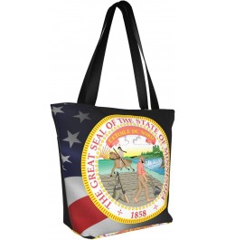 State Seal Of Minnesota Fashion Shoulder Bag Large Capacity For Man Or Woman $18.01 Totes