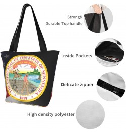 State Seal Of Minnesota Fashion Shoulder Bag Large Capacity For Man Or Woman $18.01 Totes