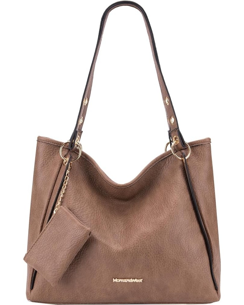 Hobo Bags for Women Top Handle Satchel Shoulder Purse Bucket Handbag Large-khaki $25.77 Satchels