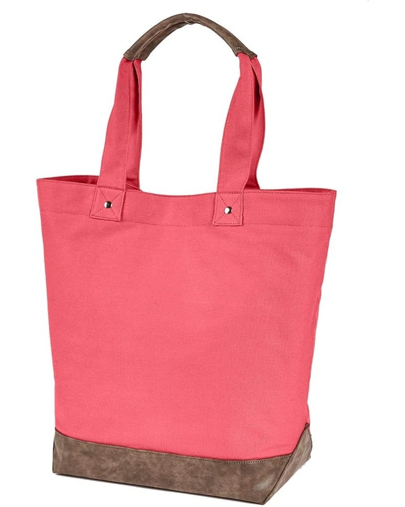 AP1921 Canvas Resort Tote Hibiscus/ Brown $10.41 Totes