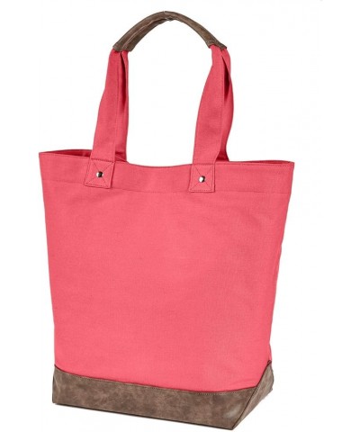 AP1921 Canvas Resort Tote Hibiscus/ Brown $10.41 Totes