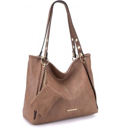 Hobo Bags for Women Top Handle Satchel Shoulder Purse Bucket Handbag Large-khaki $25.77 Satchels