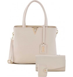 Leatherette (Pu) Combo Shoulder Bag Casual Hand Bag For Women White $22.47 Handbags