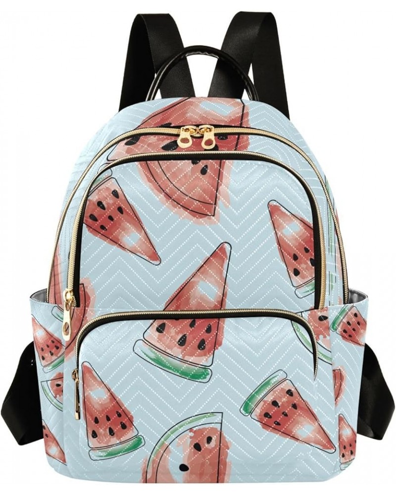 Women Backpack Watercolor Watermelon Anti-Theft Travel Backpack with Luggage Belt Lightweight Handbag Lady Purse Roomy Double...