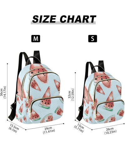 Women Backpack Watercolor Watermelon Anti-Theft Travel Backpack with Luggage Belt Lightweight Handbag Lady Purse Roomy Double...