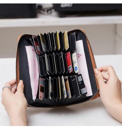 PU Leather Zip Around Wallet Clutch RFID Blocking Zipper Purse Cards Notes Coins Wallet (Color : Wine red) Wine red $12.80 Wa...