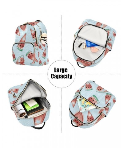 Women Backpack Watercolor Watermelon Anti-Theft Travel Backpack with Luggage Belt Lightweight Handbag Lady Purse Roomy Double...