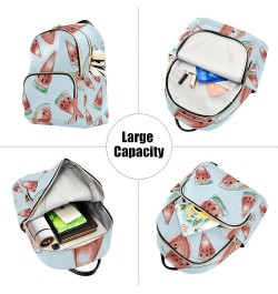 Women Backpack Watercolor Watermelon Anti-Theft Travel Backpack with Luggage Belt Lightweight Handbag Lady Purse Roomy Double...