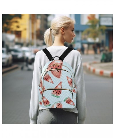 Women Backpack Watercolor Watermelon Anti-Theft Travel Backpack with Luggage Belt Lightweight Handbag Lady Purse Roomy Double...