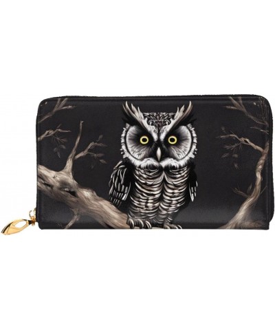 Late Night OwlWomen'S Zipped Wallet With Multiple Card Slots. With Zipped Coin Pocket. $20.44 Wallets