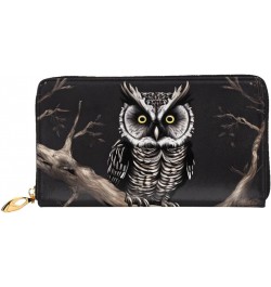 Late Night OwlWomen'S Zipped Wallet With Multiple Card Slots. With Zipped Coin Pocket. $20.44 Wallets