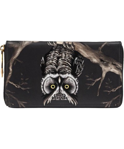 Late Night OwlWomen'S Zipped Wallet With Multiple Card Slots. With Zipped Coin Pocket. $20.44 Wallets