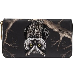 Late Night OwlWomen'S Zipped Wallet With Multiple Card Slots. With Zipped Coin Pocket. $20.44 Wallets