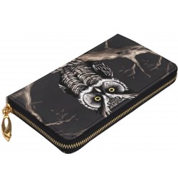 Late Night OwlWomen'S Zipped Wallet With Multiple Card Slots. With Zipped Coin Pocket. $20.44 Wallets