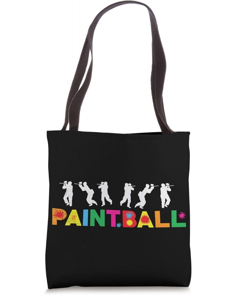 Paintball Player Team Colorful Paintball Splatter Paintball Tote Bag $9.56 Totes