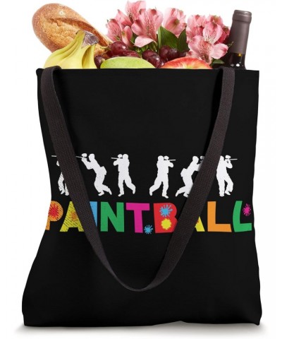 Paintball Player Team Colorful Paintball Splatter Paintball Tote Bag $9.56 Totes