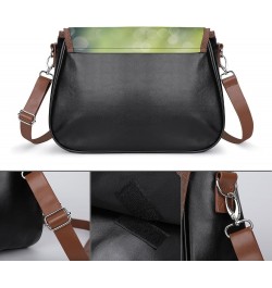 Lily of The Valley Flowers Green Leaves Women's PU Leather Purses Crossbody Shoulder Bag Messenger Bag $24.60 Shoulder Bags