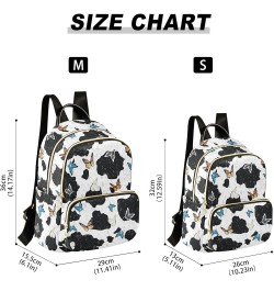 Mini Backpack Cow Print with Butterflies Fashion Backpack Purse for Women,Handbag Shoulder Bag Casual Daypack, Ladies Gift fo...