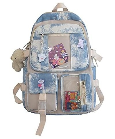 Kawaii ITA Backpack with Cute Accessories and Pins and 2 ITA Windows Spacious Rucksack (Pink) Blue $15.05 Backpacks