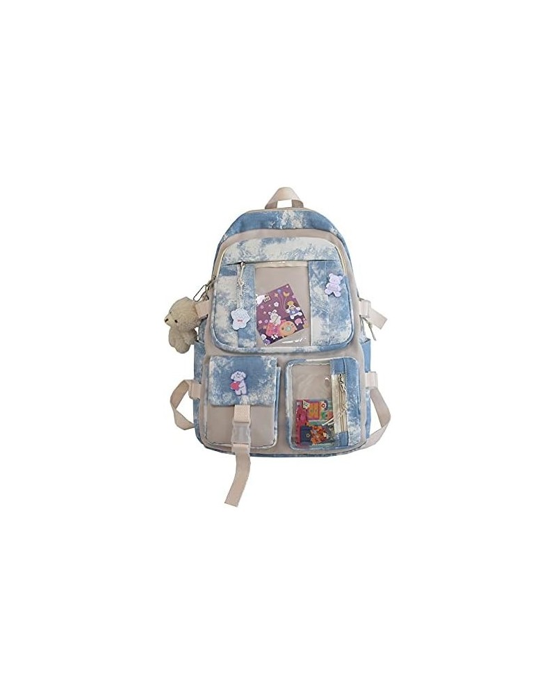 Kawaii ITA Backpack with Cute Accessories and Pins and 2 ITA Windows Spacious Rucksack (Pink) Blue $15.05 Backpacks