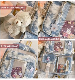 Kawaii ITA Backpack with Cute Accessories and Pins and 2 ITA Windows Spacious Rucksack (Pink) Blue $15.05 Backpacks