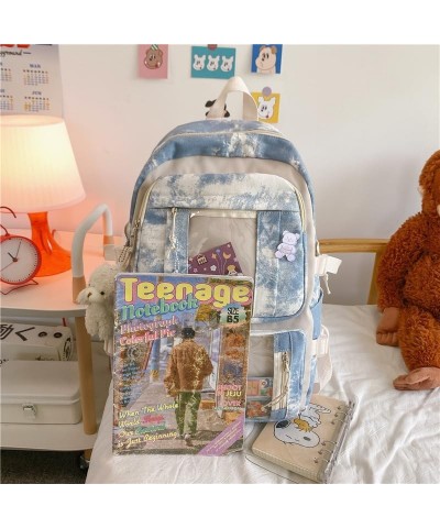 Kawaii ITA Backpack with Cute Accessories and Pins and 2 ITA Windows Spacious Rucksack (Pink) Blue $15.05 Backpacks