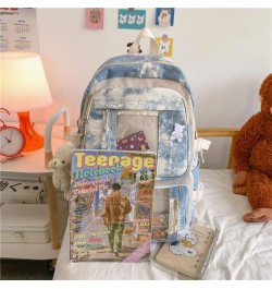 Kawaii ITA Backpack with Cute Accessories and Pins and 2 ITA Windows Spacious Rucksack (Pink) Blue $15.05 Backpacks