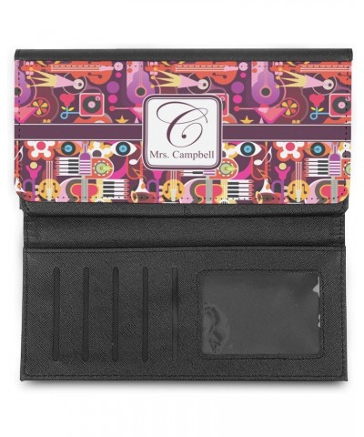 Personalized Abstract Music Leatherette Ladies Wallet $27.68 Wallets