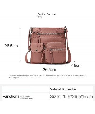 Multifunction Crossbody Bag for Women Retro Leather Handbag Shoulder Handbag Sling Pack Coffee $20.26 Shoulder Bags