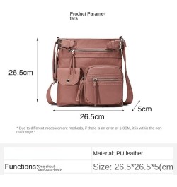 Multifunction Crossbody Bag for Women Retro Leather Handbag Shoulder Handbag Sling Pack Coffee $20.26 Shoulder Bags