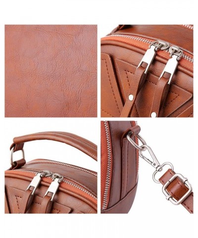 Women Small Purse PU Leather Shoulder Bags Vintage Satchel… Brown $19.29 Totes