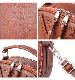 Women Small Purse PU Leather Shoulder Bags Vintage Satchel… Brown $19.29 Totes