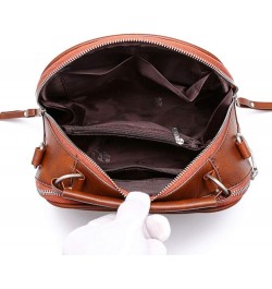 Women Small Purse PU Leather Shoulder Bags Vintage Satchel… Brown $19.29 Totes