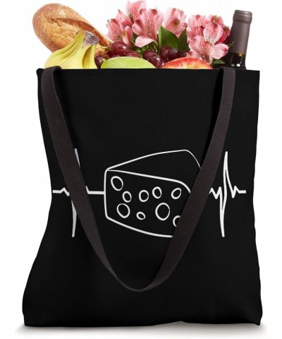 Cheese Wedge Heartbeat Grilled Dairy Farming Love Queso Gift Tote Bag $13.37 Totes