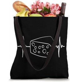 Cheese Wedge Heartbeat Grilled Dairy Farming Love Queso Gift Tote Bag $13.37 Totes