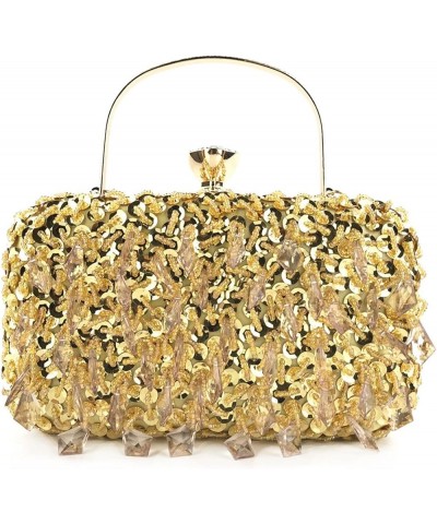 Women Tassels Sequin Clutch Bag Glitter Beaded Sequin Evening Handbags Crystal Vintage Cocktail Party Purse Gold $20.51 Eveni...