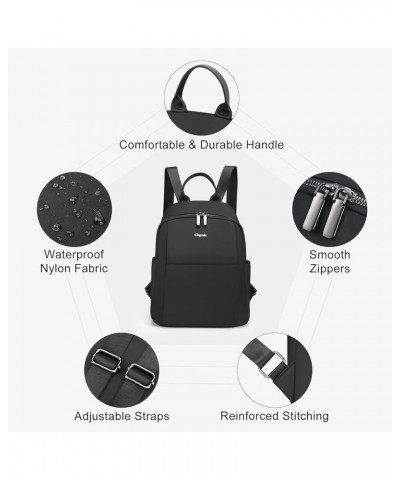 Mini Backpack for Women Nylon Travel Backpack Purse Multi Pockets Anti-Theft Bookbag Ladies Shoulder Bag Small Casual Daypack...