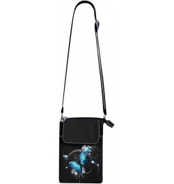 Crossbody Sling bag for Women Stylish Bags for Girls Outdoor Travel Zip Cloth Bag Cellphone Storage Purse Butterfly Blue $9.4...