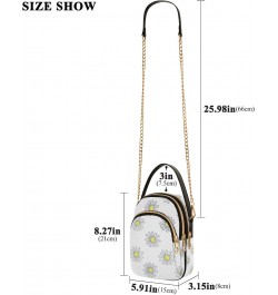 Crossbody Bag for Women, Daisy Flower Phone Purse Detachable Chain Bag Shoulder Handbag Wallet $11.04 Crossbody Bags